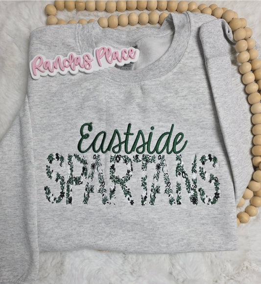 Eastside Spartans Floral Sweatshirt/Tee