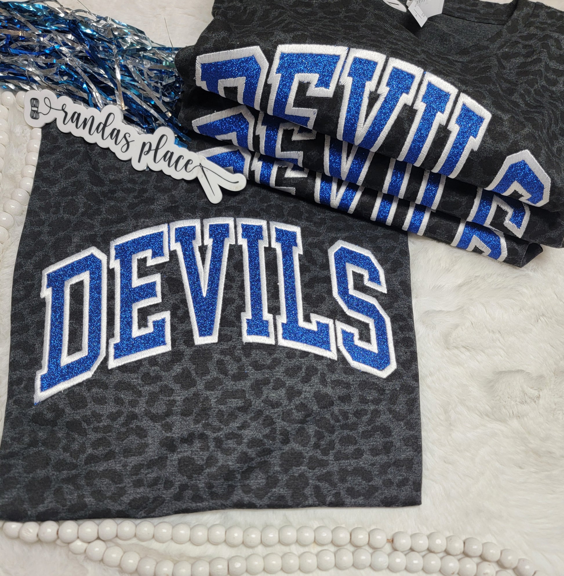 Devils Sparkle Leopard Tee