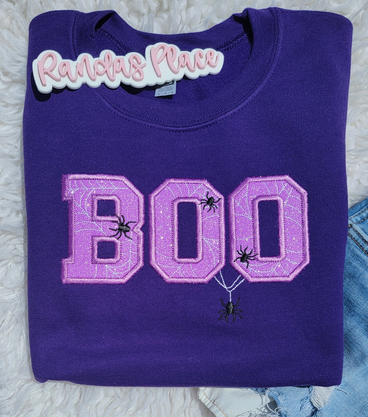 BOO Classic Halloween Sparkle Sweatshirt