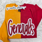 Generals Split Sparkle Red & Gold Crewneck