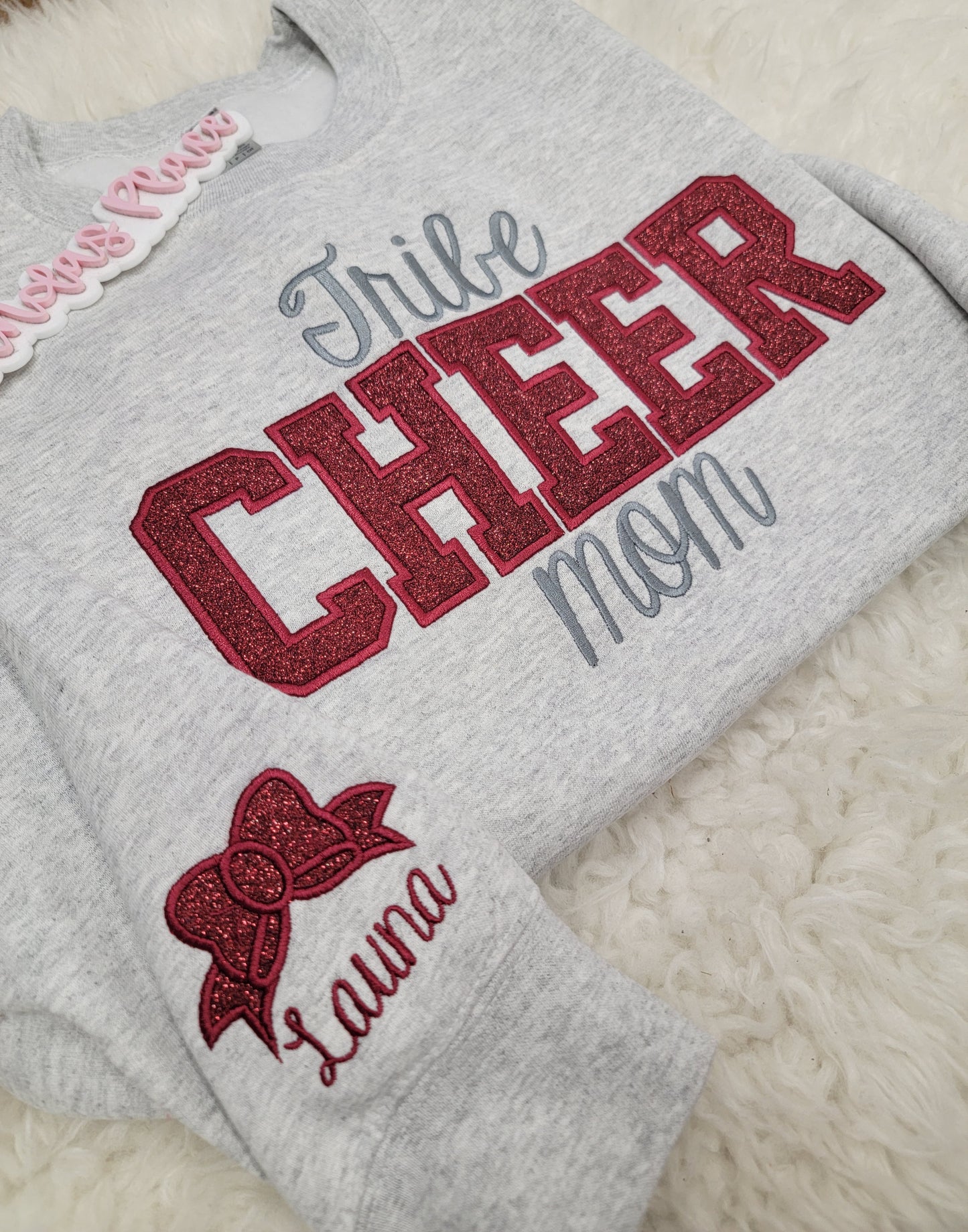 Tribe Cheer Mom Sparkle Crewneck