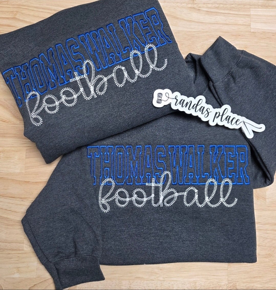 Custom Football Crewneck Sweatshirt