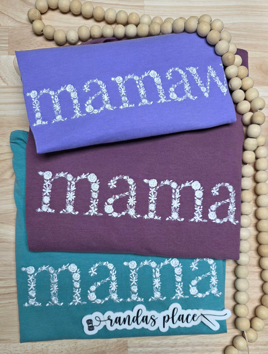 Floral Comfort Colors Custom Name Tee