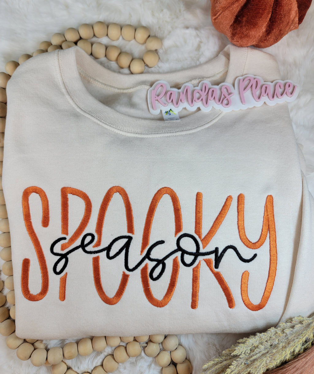 Spooky Season Cream Halloween Sweatshirt