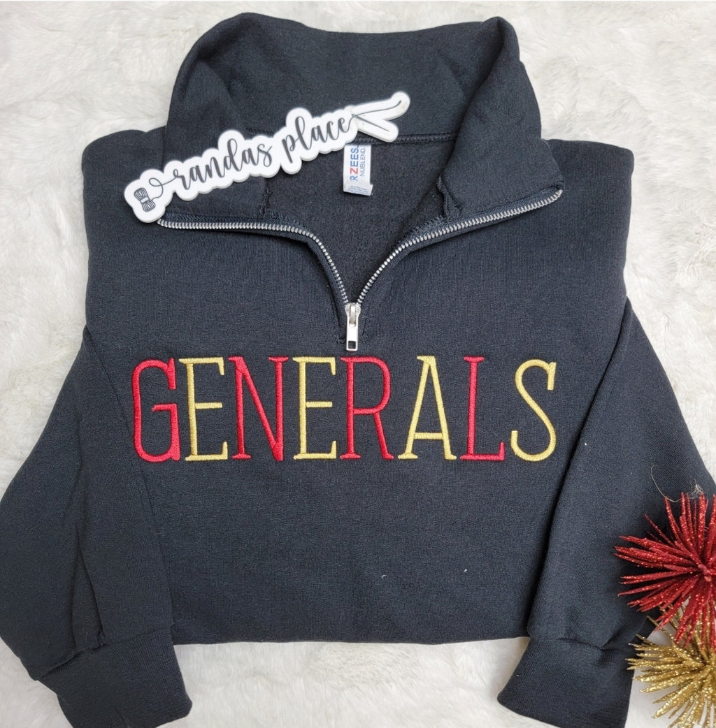 Lee High Generals Quarter Zip