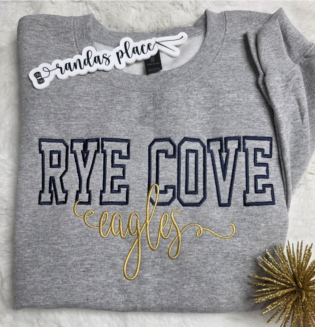 Rye Cove War Eagles Varsity & Script Crewneck
