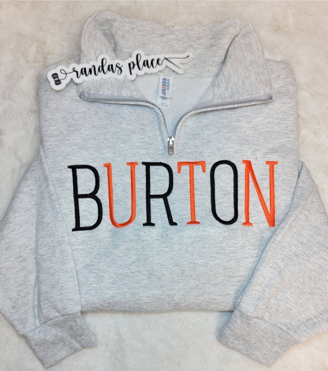 John I Burton Raiders Quarter Zip