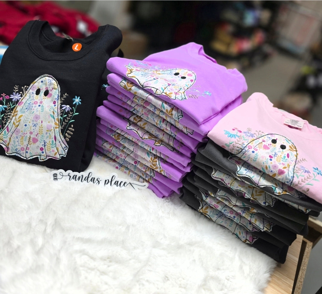 Ghost Flowers Halloween Tee/Sweatshirt