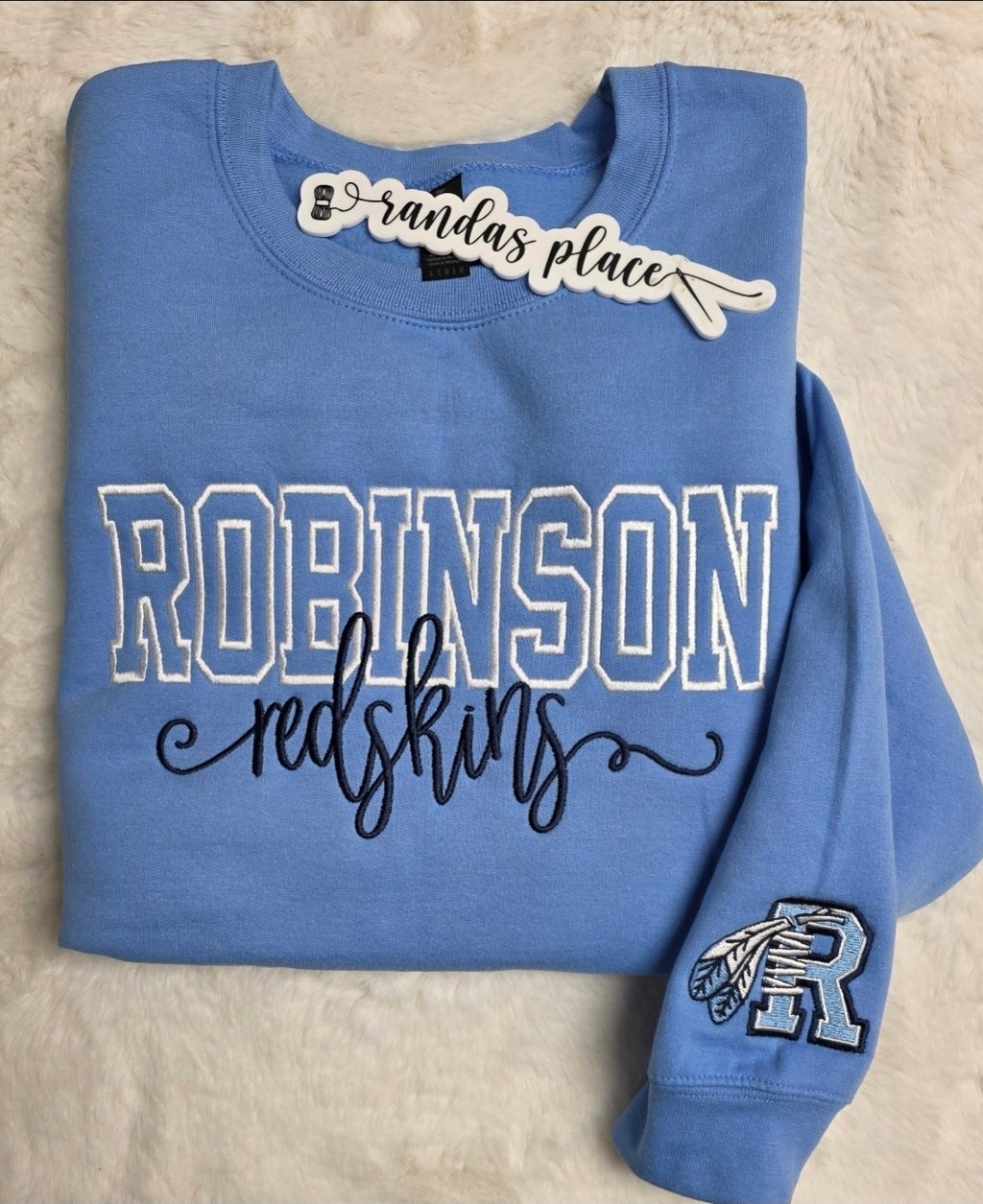 Ross N. Robinson Redskins Varsity & Script Crewneck