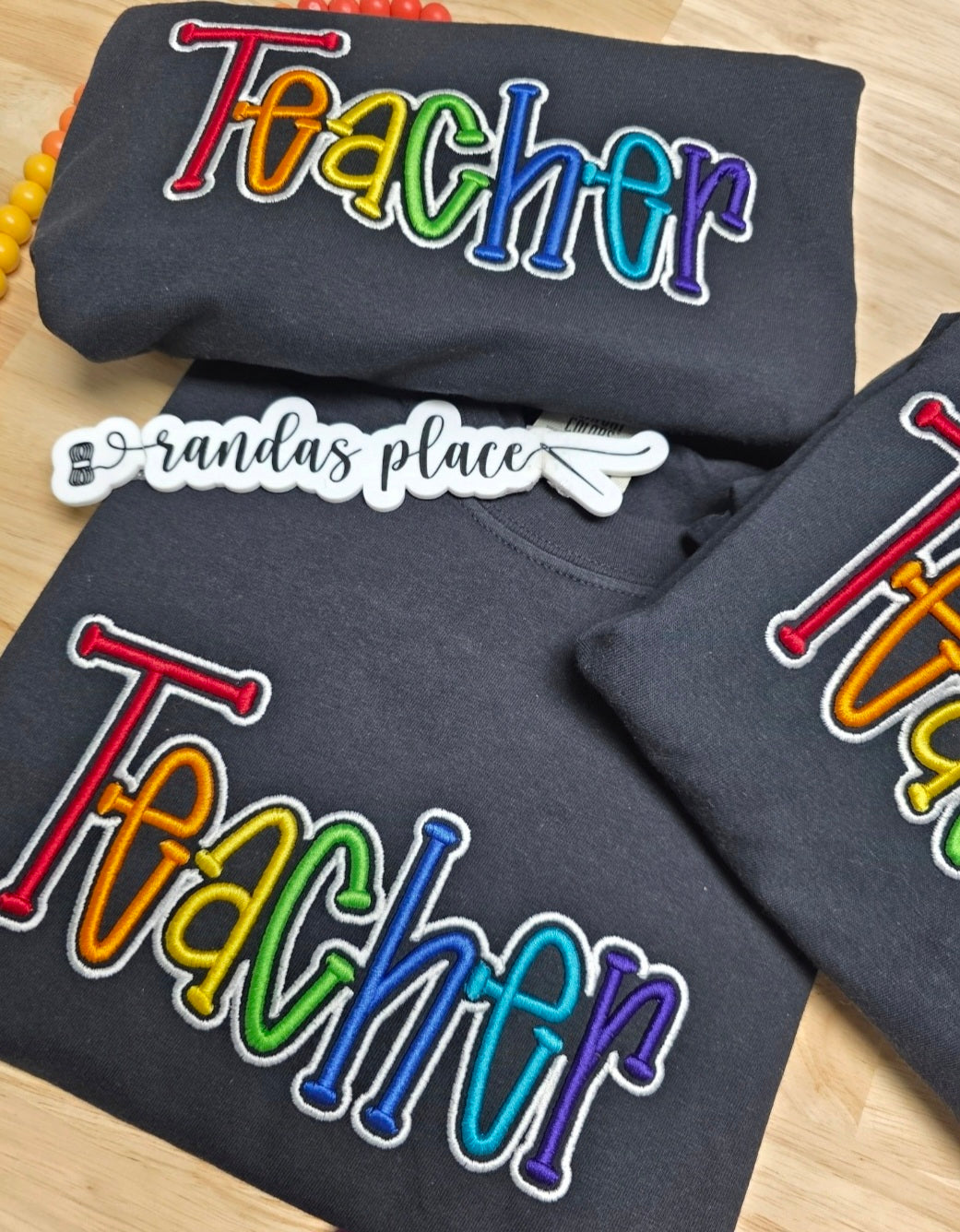 Rainbow Teacher Puff Tee/Sweatshirt