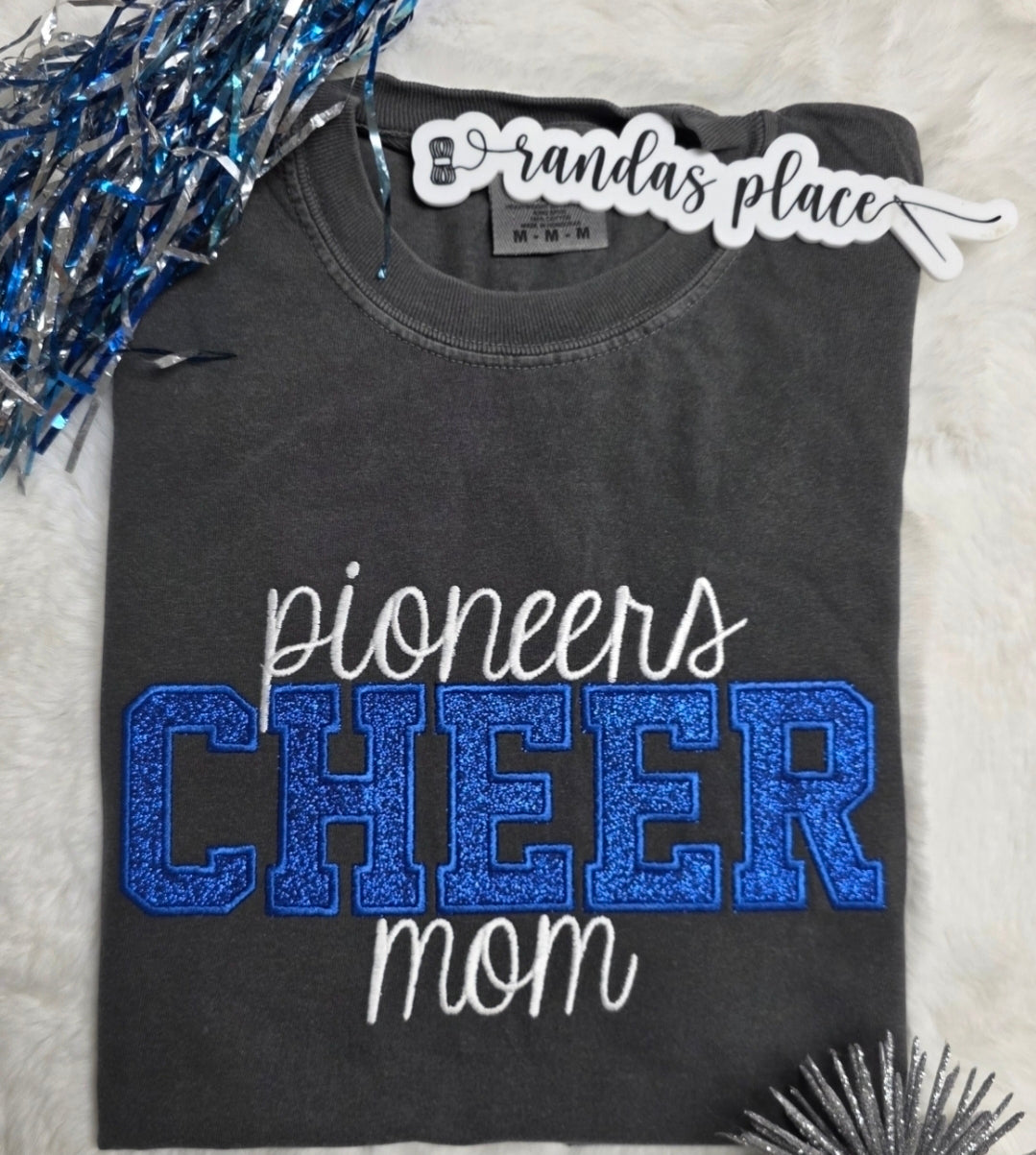 Thomas Walker Pioneers Cheer Mom Sparkle Crewneck/Tee