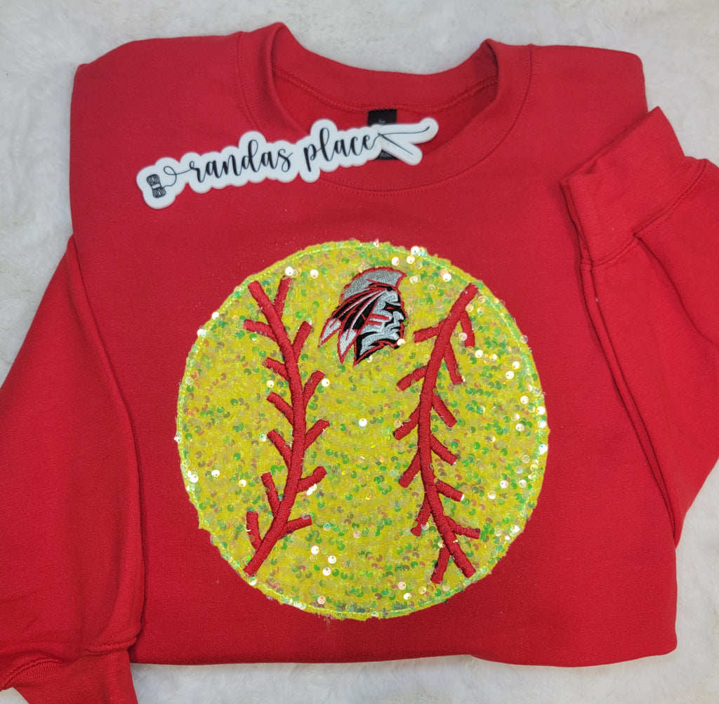Central Warriors Sequence Softball Crewneck