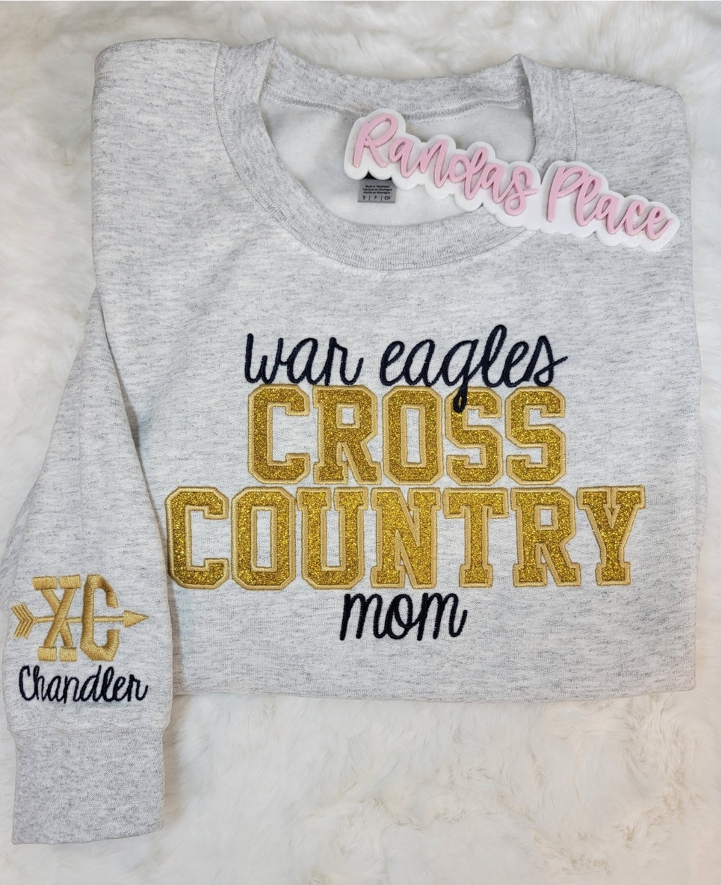 War Eagles Cross Country Sparkle Crewneck