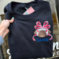 Custom Football Bow Tee/Sweatshirt