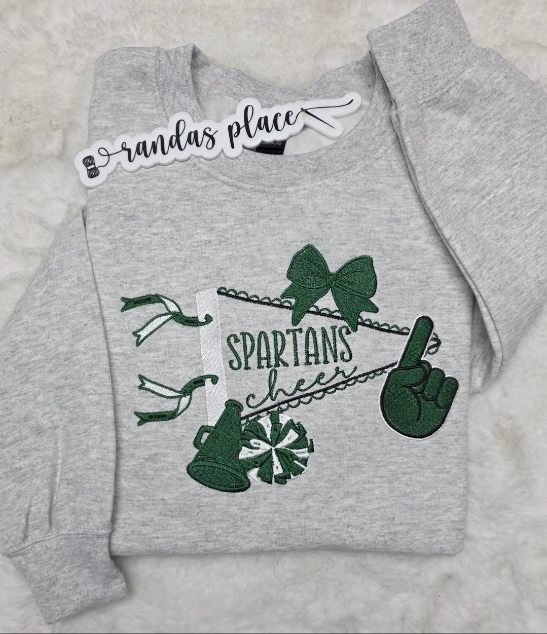 Eastside Spartans Cheer Pennant Flag Crewneck