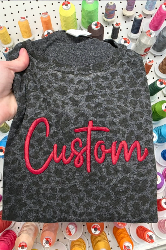 Custom Leapord Puff Tee/Sweatshirt