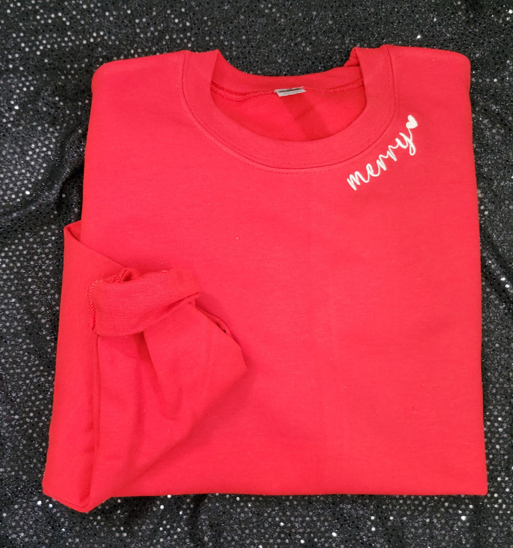 Red Merry Crewneck