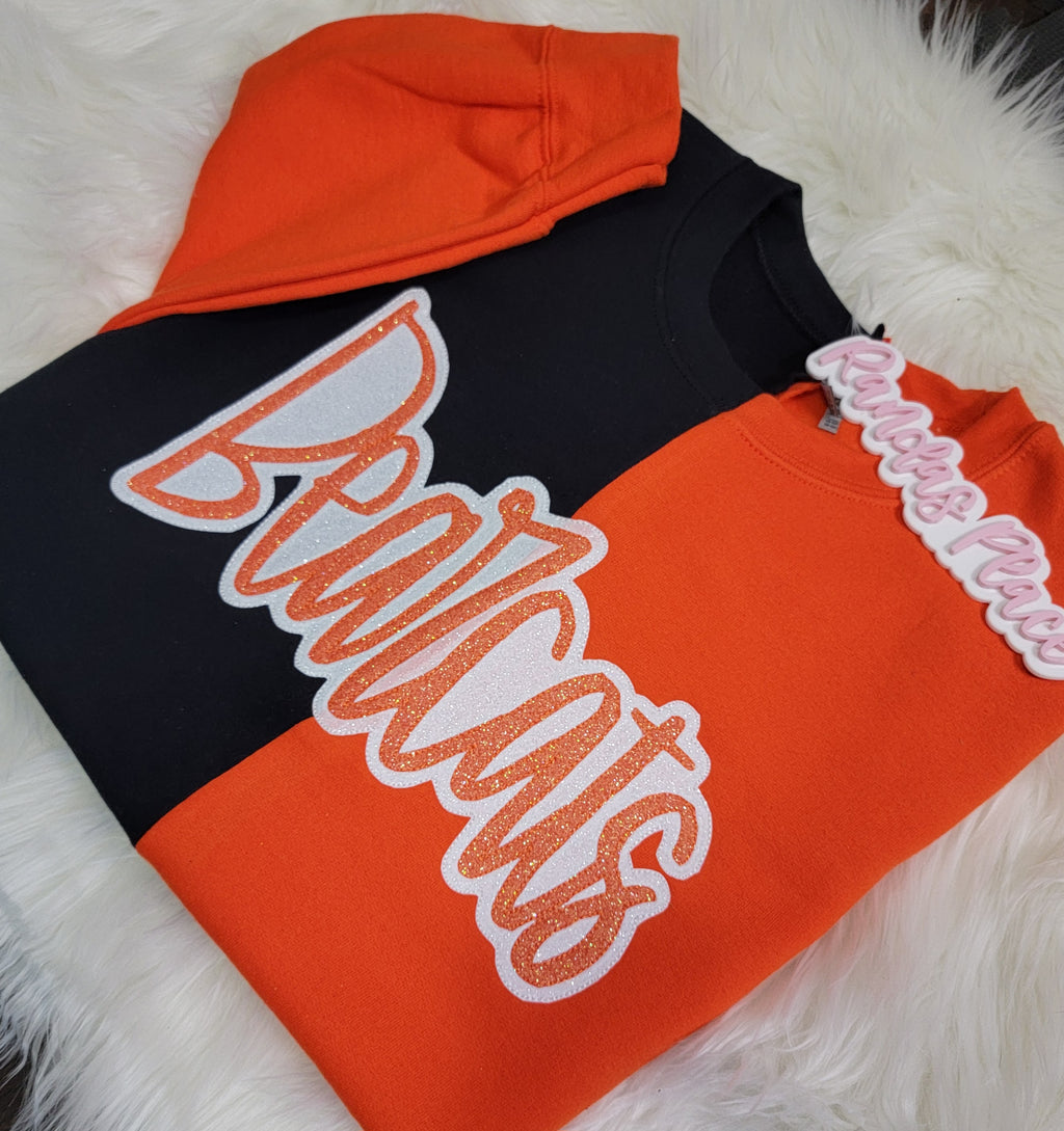 Bearcats Split Sparkle Crewneck