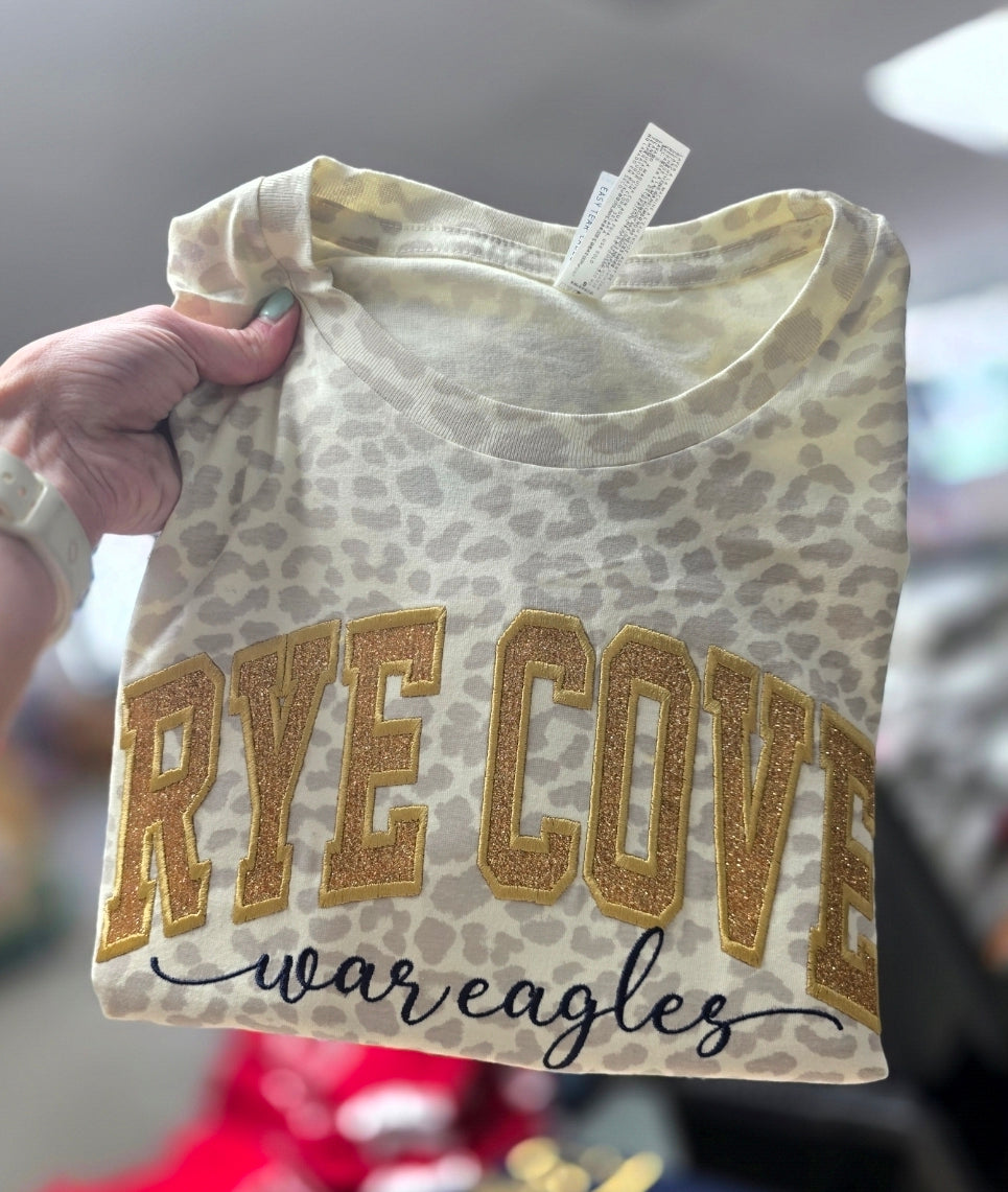 Rye Cove War Eagles Sparkle Leopard Tee