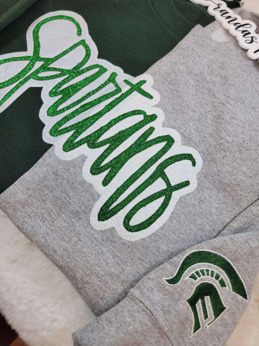 Spartans Split Sparkle Crewneck