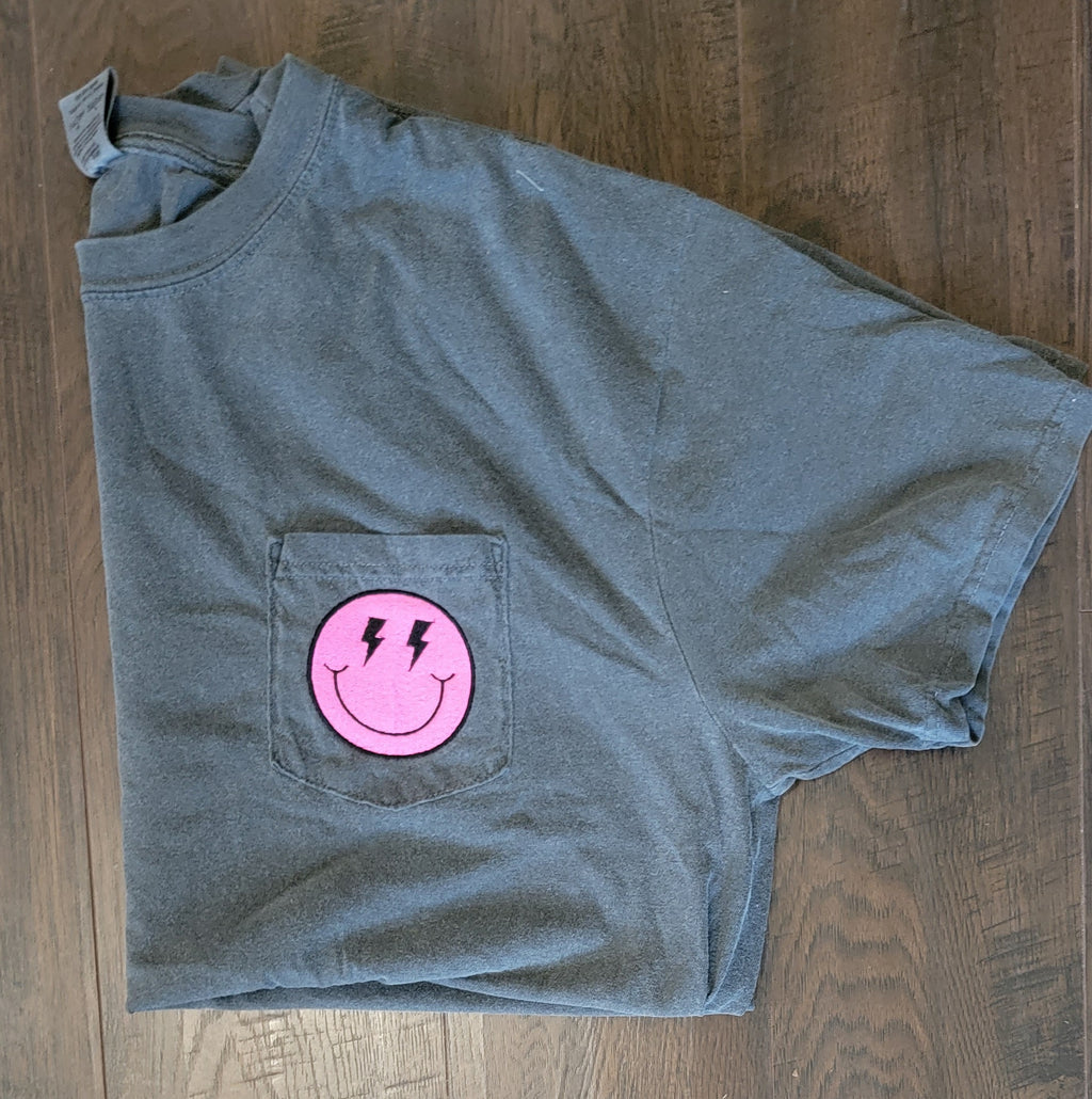 Lightning Bolt Smile Pocket Tee