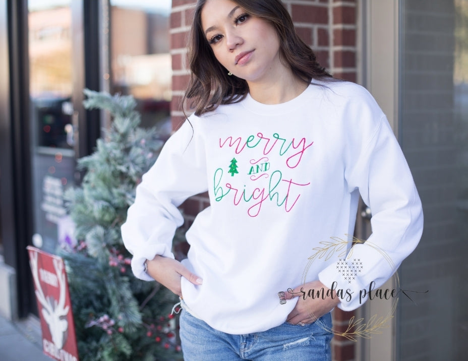 Merry and Bright Christmas Crewneck